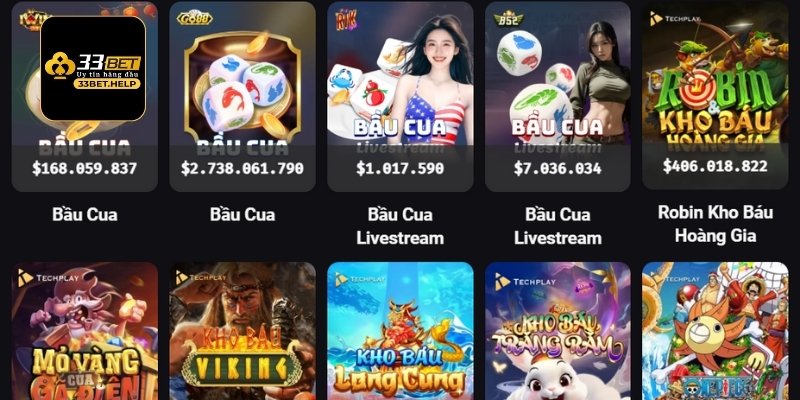 Game bầu cua 33bet hấp dẫn