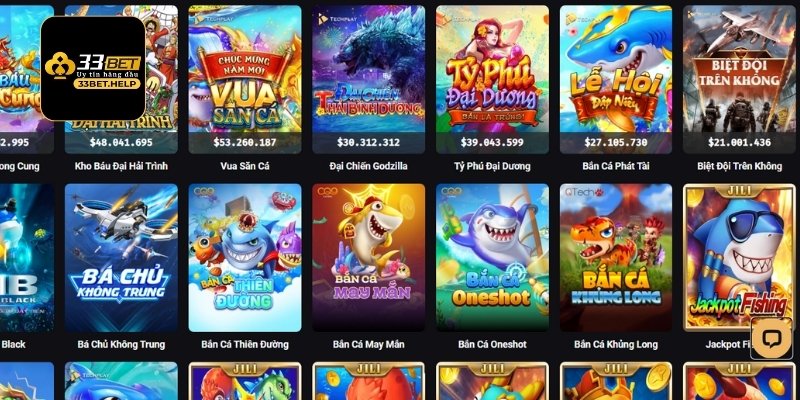 Khái quát chung về danh mục bắn cá 33Bet hấp dẫn, cuốn hút