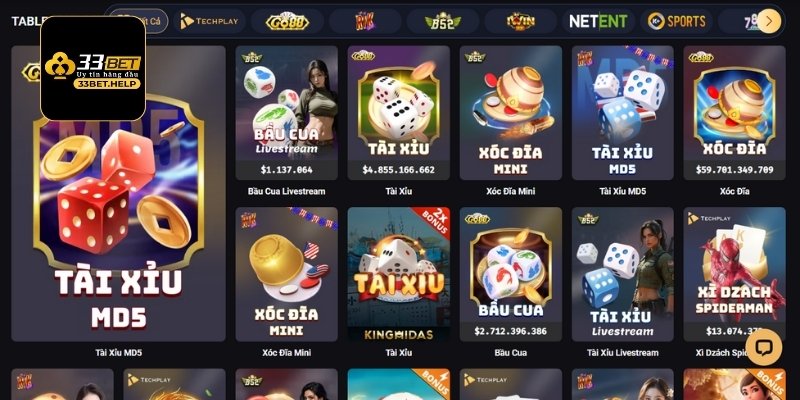 Thông tin khái quát chính xác nhất về Tài Xỉu 33Bet cho người mới